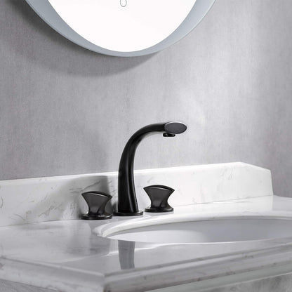 Fontana Porto Dual Handle Hot and Cold Adjustable Matte Black Faucet