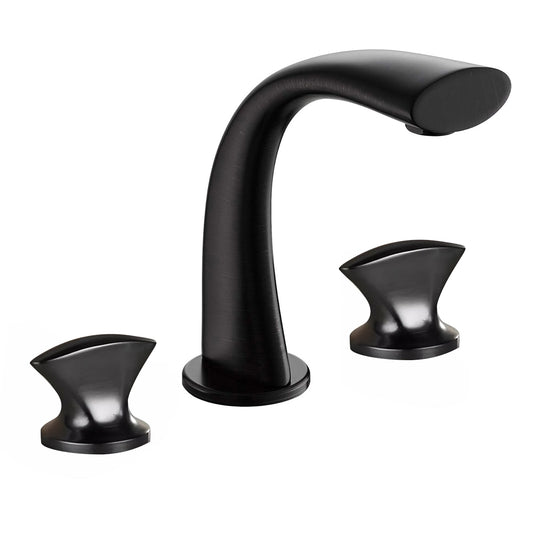 Fontana Porto Dual Handle Hot and Cold Adjustable Matte Black Faucet
