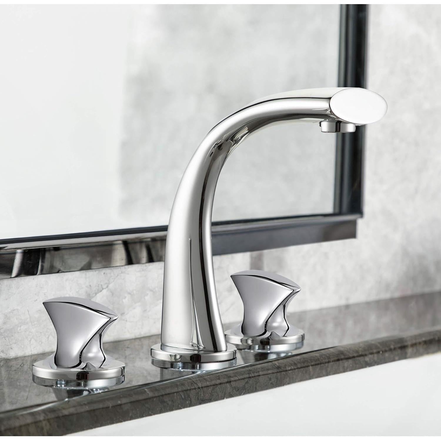 Fontana Porto Dual Handle Hot and Cold Adjustable Polished Chrome Faucet