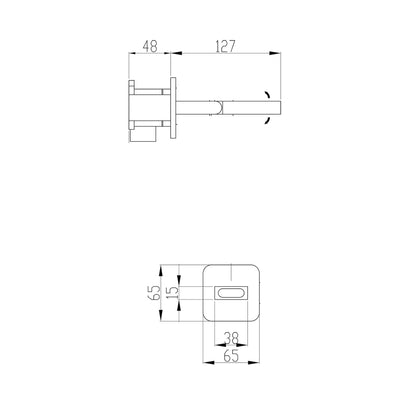 Fontana Rambouillet Touchless Infrared Sensor Wall Mounted Brushed Gold Faucet