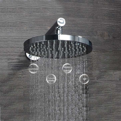 Fontana Reno Round Wall Mount Chrome Rainfall Shower Head