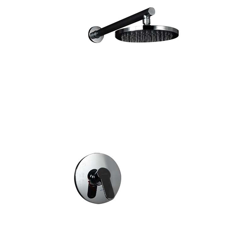 Fontana Reno Round Wall Mount Chrome Rainfall Shower Head