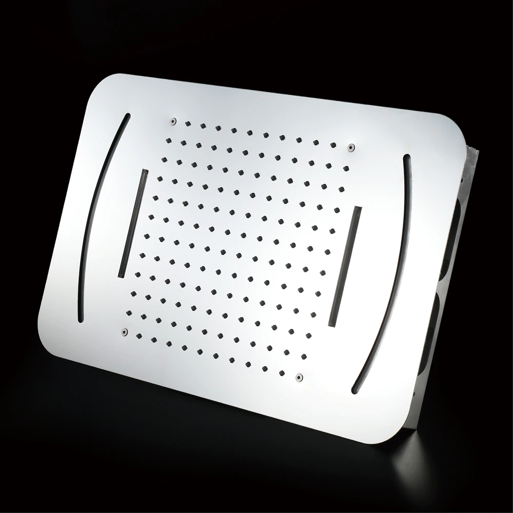 Fontana Rio LED Phone Control Light Polished Chrome Stainless Steel Ceiling Mount Showerhead