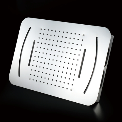 Fontana Rio LED Phone Control Light Polished Chrome Stainless Steel Ceiling Mount Showerhead