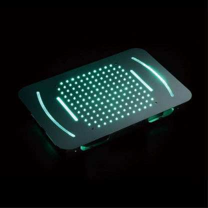 Fontana Rio LED Phone Control Light Polished Chrome Stainless Steel Ceiling Mount Showerhead