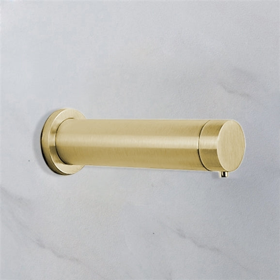 Fontana Rio Wall Mount Dual Automatic Sensor Brushed Gold Commercial Faucet With Sensor Soap Dispenser