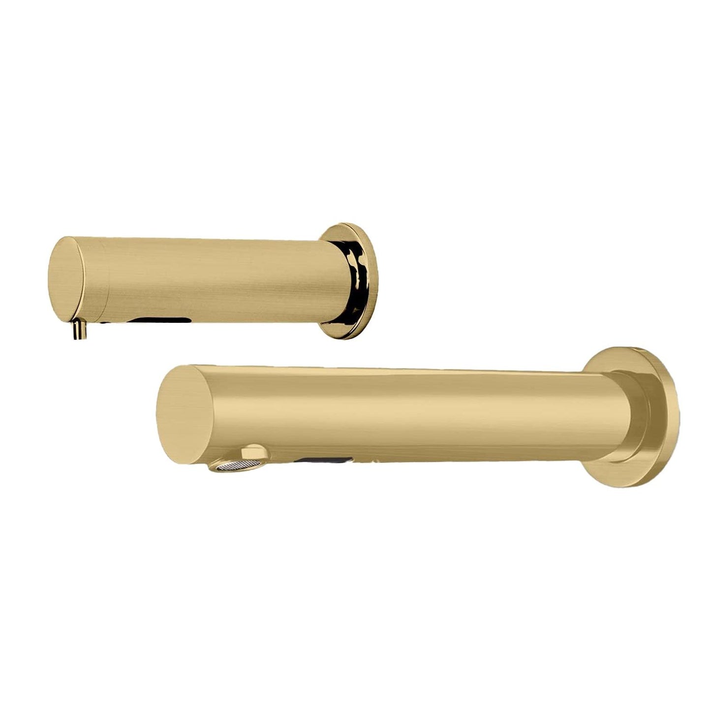 Fontana Rio Wall Mount Dual Automatic Sensor Brushed Gold Commercial Faucet With Sensor Soap Dispenser