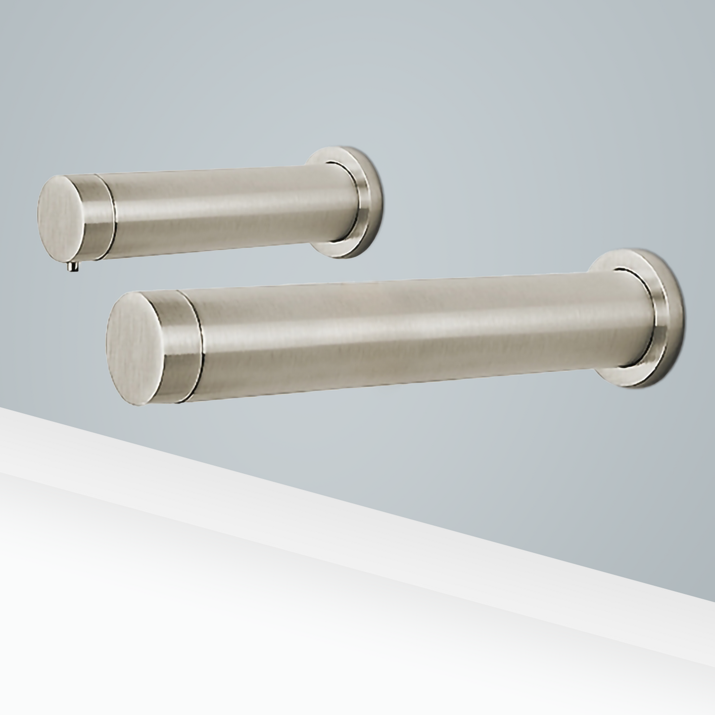 Fontana Rio Wall Mount Dual Automatic Sensor Brushed Nickel Commercial Faucet With Sensor Soap Dispenser