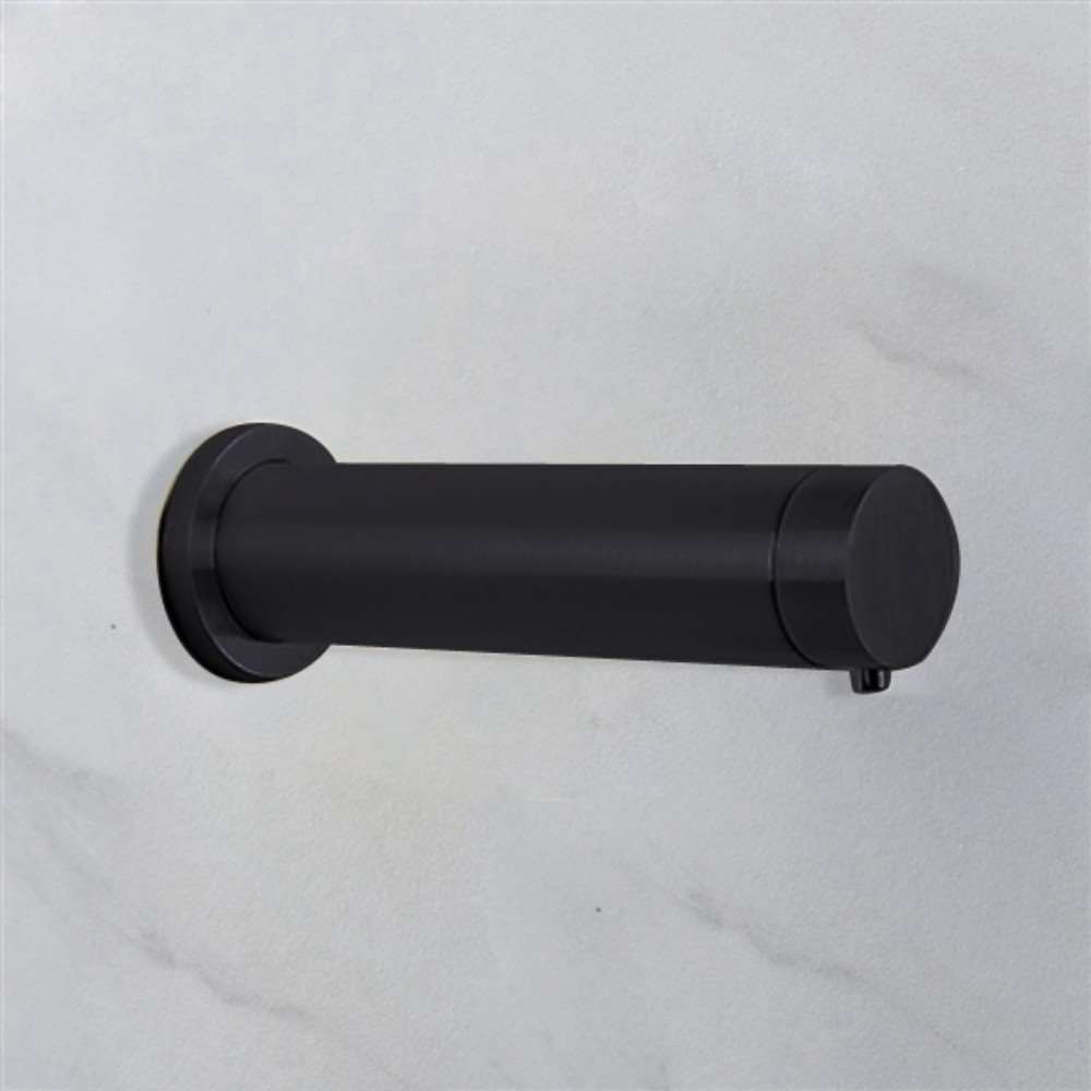 Fontana Rio Wall Mount Dual Automatic Sensor Matte Black Commercial Faucet With Sensor Soap Dispenser
