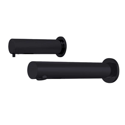 Fontana Rio Wall Mount Dual Automatic Sensor Matte Black Commercial Faucet With Sensor Soap Dispenser