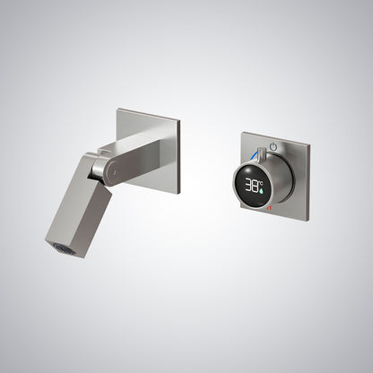 Fontana Rocroi Digital Display Single Handle Wall Mounted Chrome Faucet