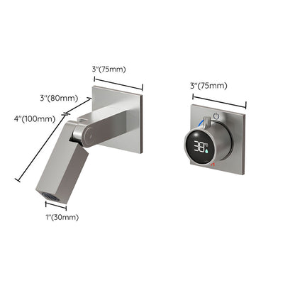 Fontana Rocroi Digital Display Single Handle Wall Mounted Chrome Faucet