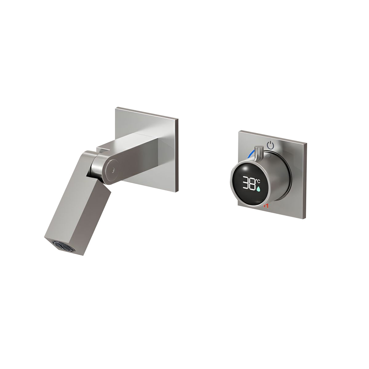 Fontana Rocroi Digital Display Single Handle Wall Mounted Chrome Faucet