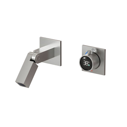 Fontana Rocroi Digital Display Single Handle Wall Mounted Chrome Faucet