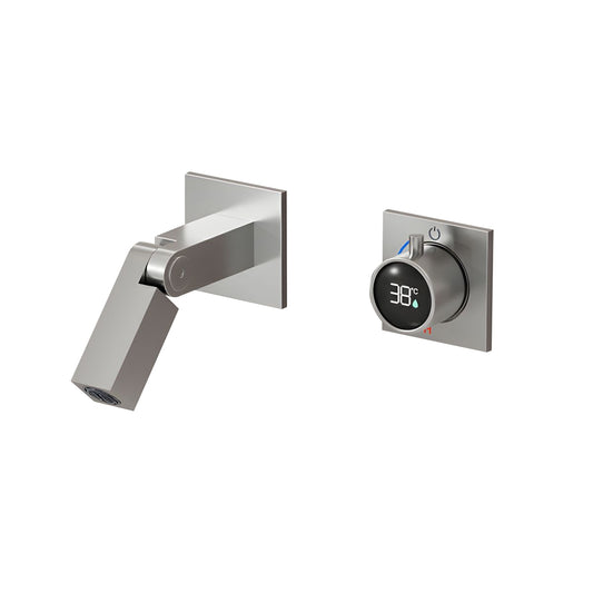 Fontana Rocroi Digital Display Single Handle Wall Mounted Chrome Faucet