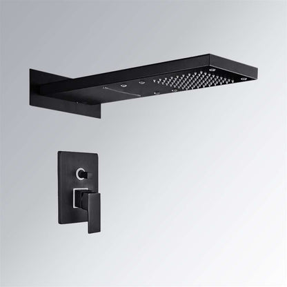 Fontana Romo LED Color Changes Single Handle Dark Oil Rubbed Bronze Rainfall Shower Set
