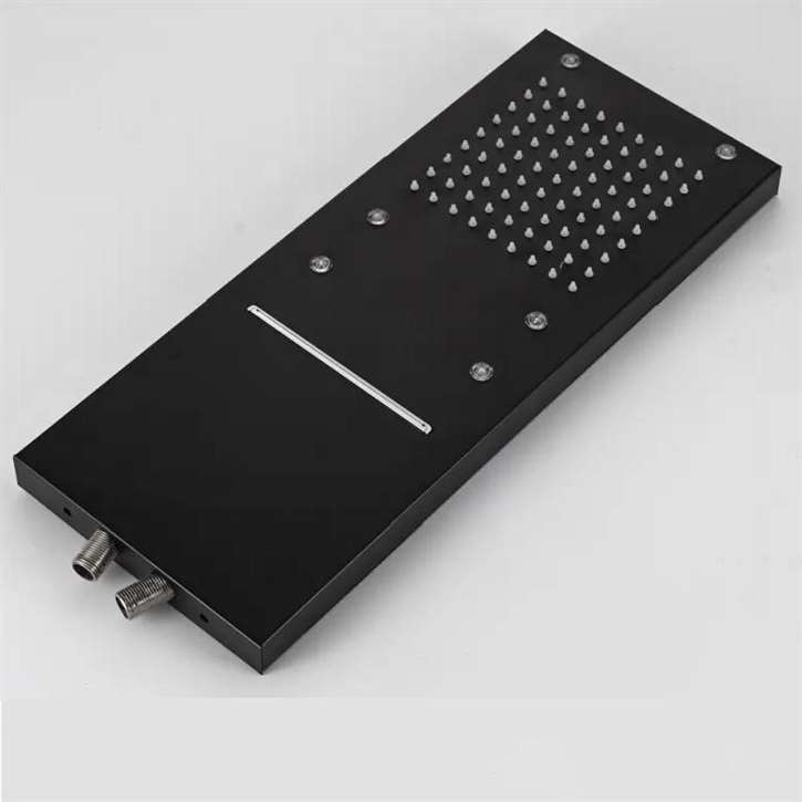 Fontana Romo LED Color Changes Single Handle Dark Oil Rubbed Bronze Rainfall Shower Set