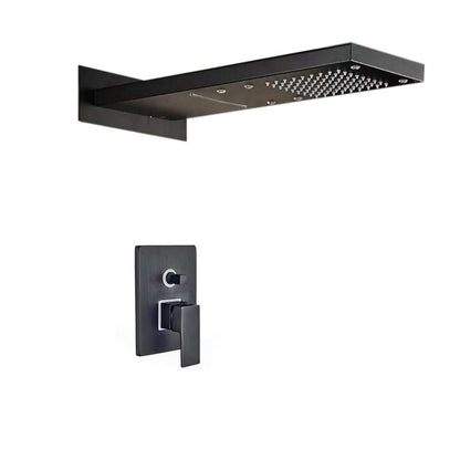 Fontana Romo LED Color Changes Single Handle Dark Oil Rubbed Bronze Rainfall Shower Set