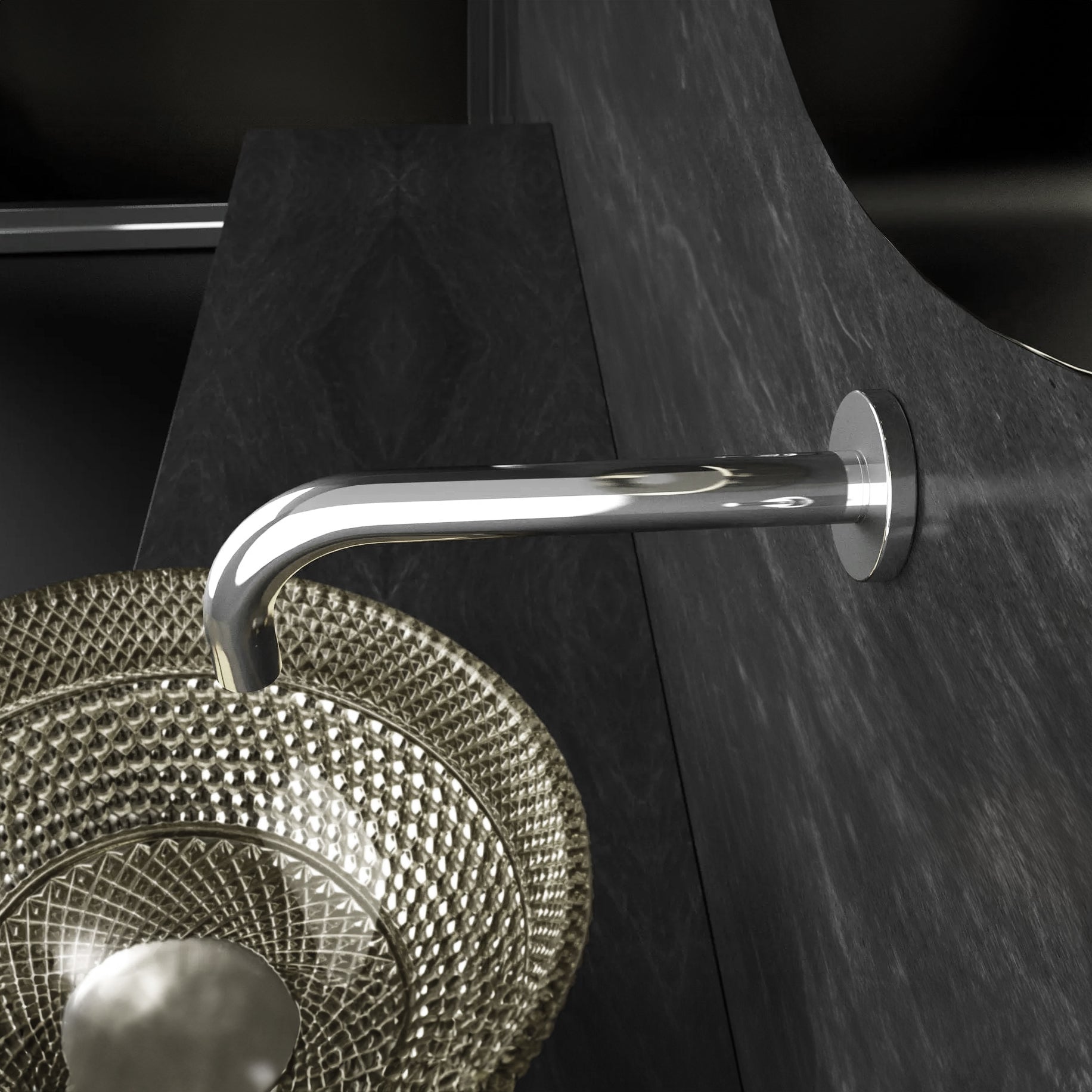 Fontana Saint-Denis Wall Mount Touchless Chrome Faucet