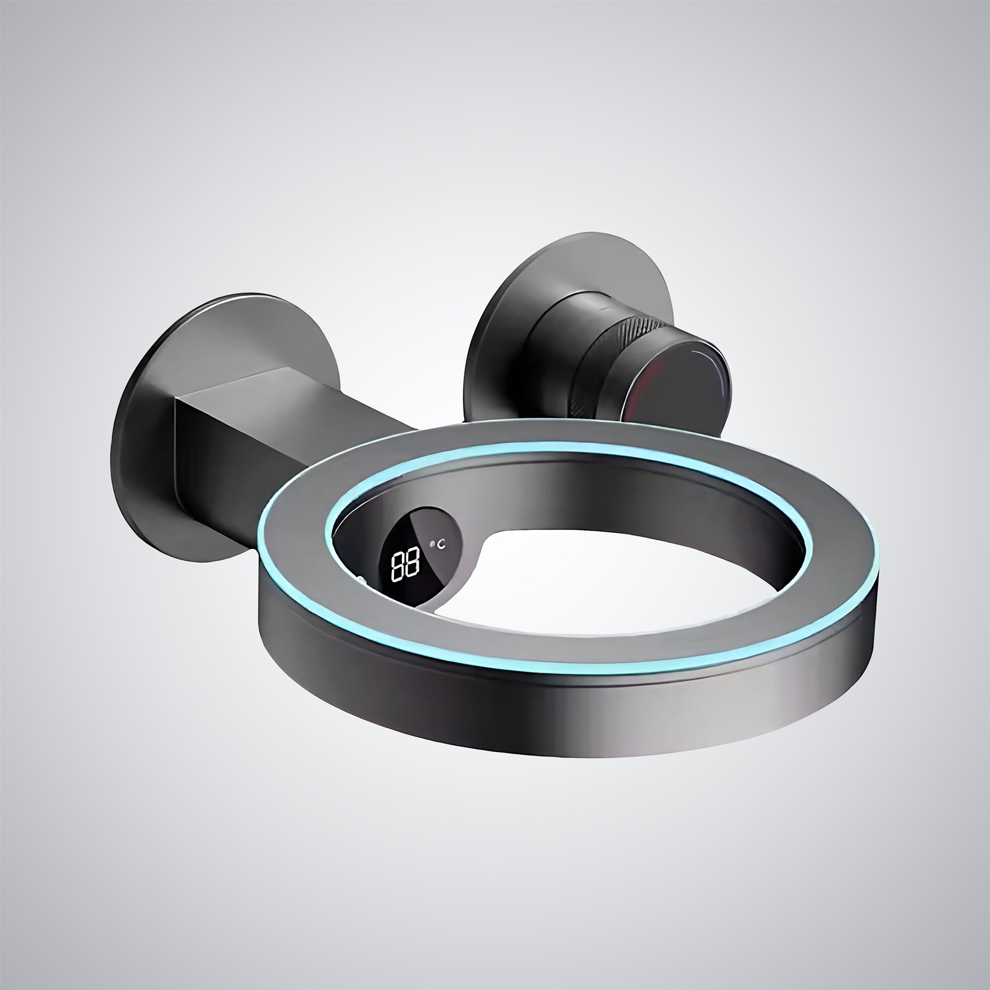 Fontana Saint-Lo LED Digital Display Single Handle Brass Gun Metal Faucet