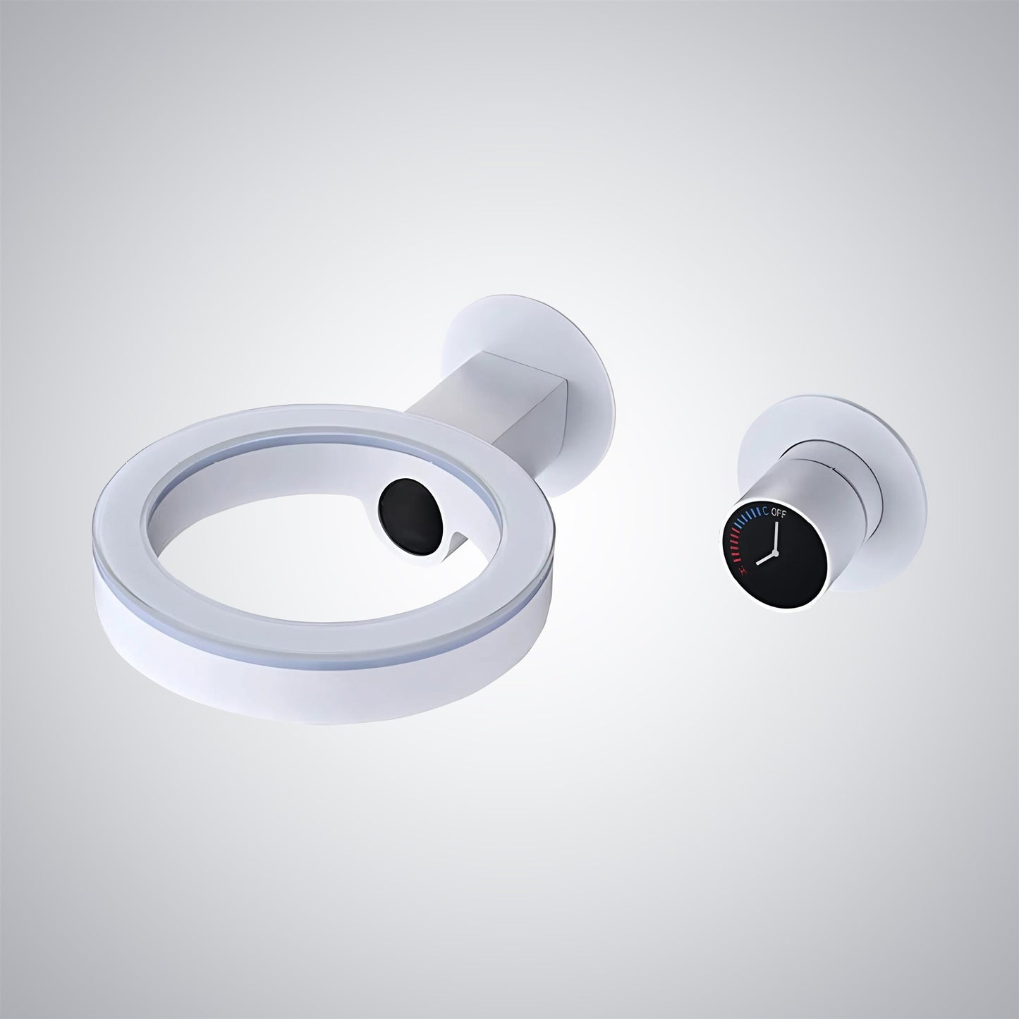 Fontana Saint-Lo LED Digital Display Single Handle Brass White Faucet