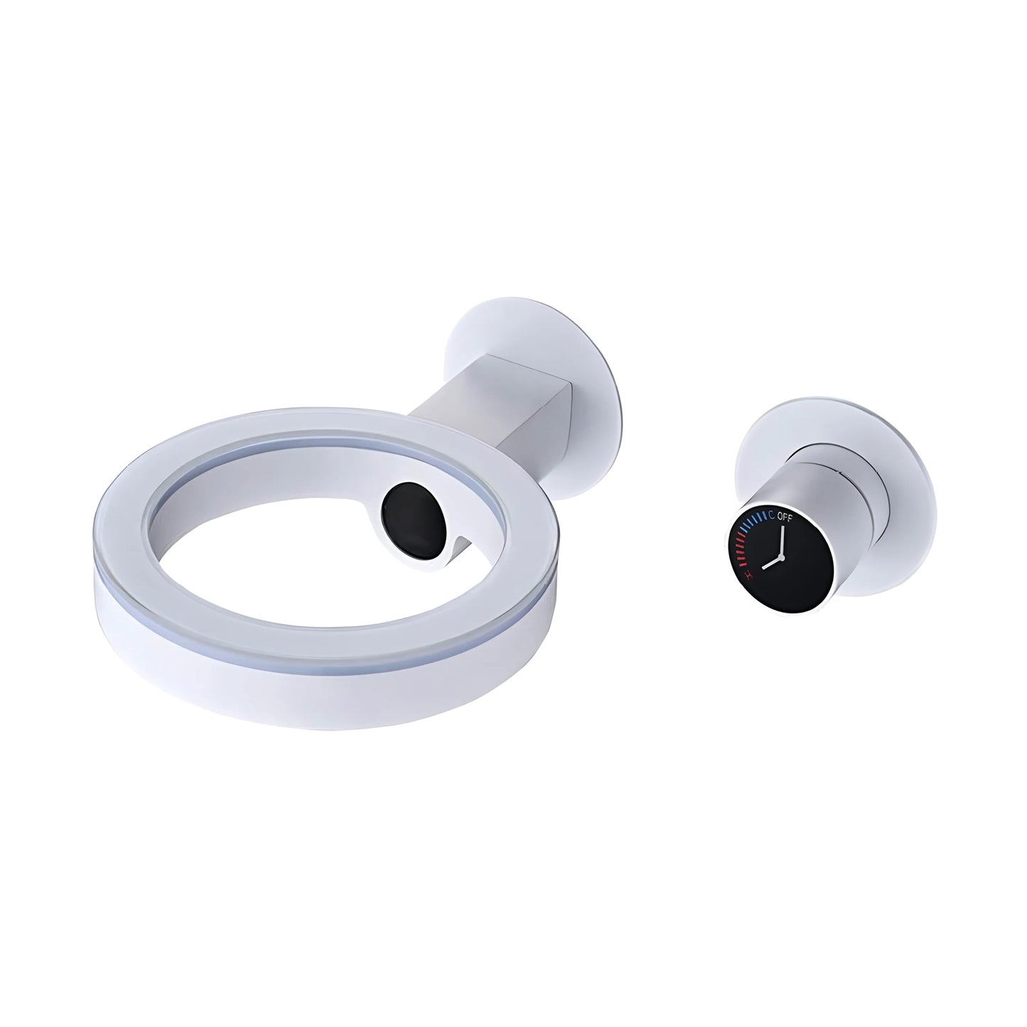 Fontana Saint-Lo LED Digital Display Single Handle Brass White Faucet