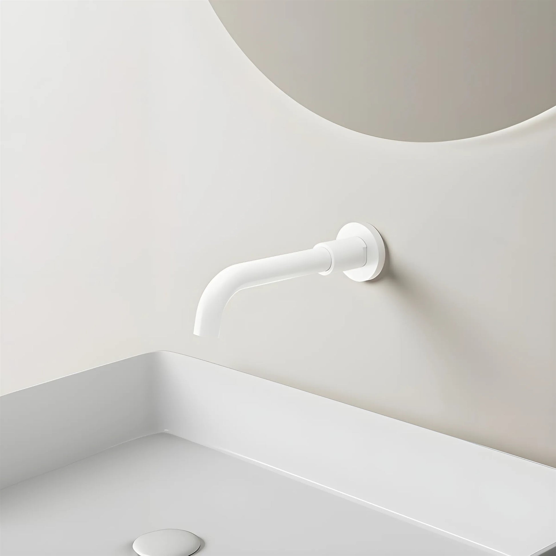 Fontana Saint-Malo Wall Mounted White Copper Touchless Faucet