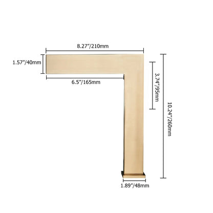 Fontana Sedan Ultra-Thin Waterfall Brushed Gold Touchless Sink Faucet