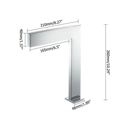 Fontana Sedan Ultra-Thin Waterfall Chrome Touchless Sink Faucet