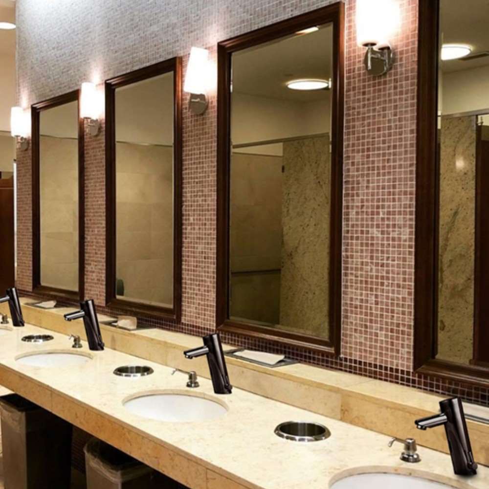 Fontana Sète Motion Sensor Oil Rubbed Bronze Faucet & Automatic Soap Dispenser