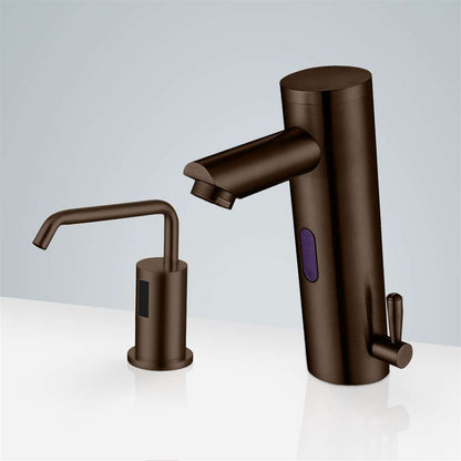 Fontana Sète Motion Sensor Oil Rubbed Bronze Faucet & Automatic Soap Dispenser