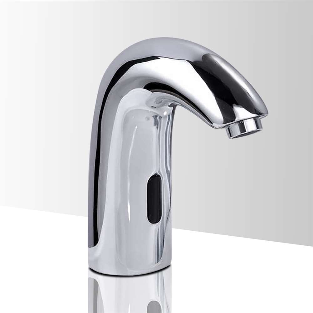 Fontana Sète Touchless Automatic Commercial Sensor Polished Chrome Faucet and Soap Dispenser