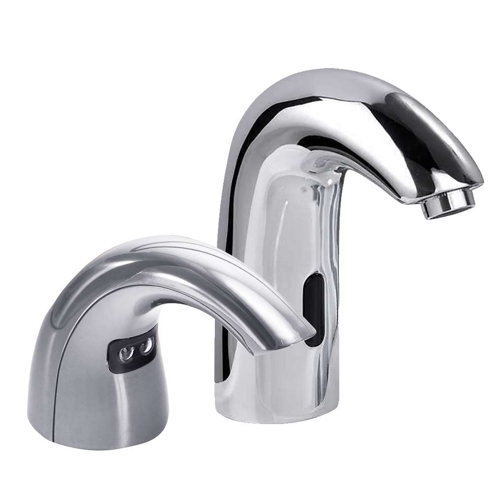 Fontana Sète Touchless Automatic Commercial Sensor Polished Chrome Faucet and Soap Dispenser