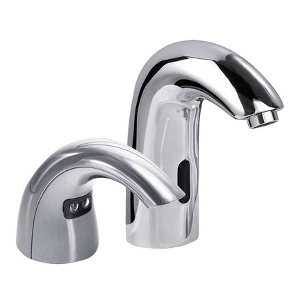Fontana Sète Touchless Automatic Commercial Sensor Polished Chrome Faucet and Soap Dispenser