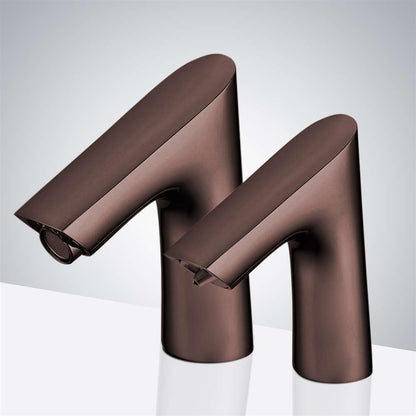 Fontana Sète Touchless Motion Sensor Light Oil Rubbed Bronze Commecial Faucet and Sensor Deck Automatic Soap Dispenser