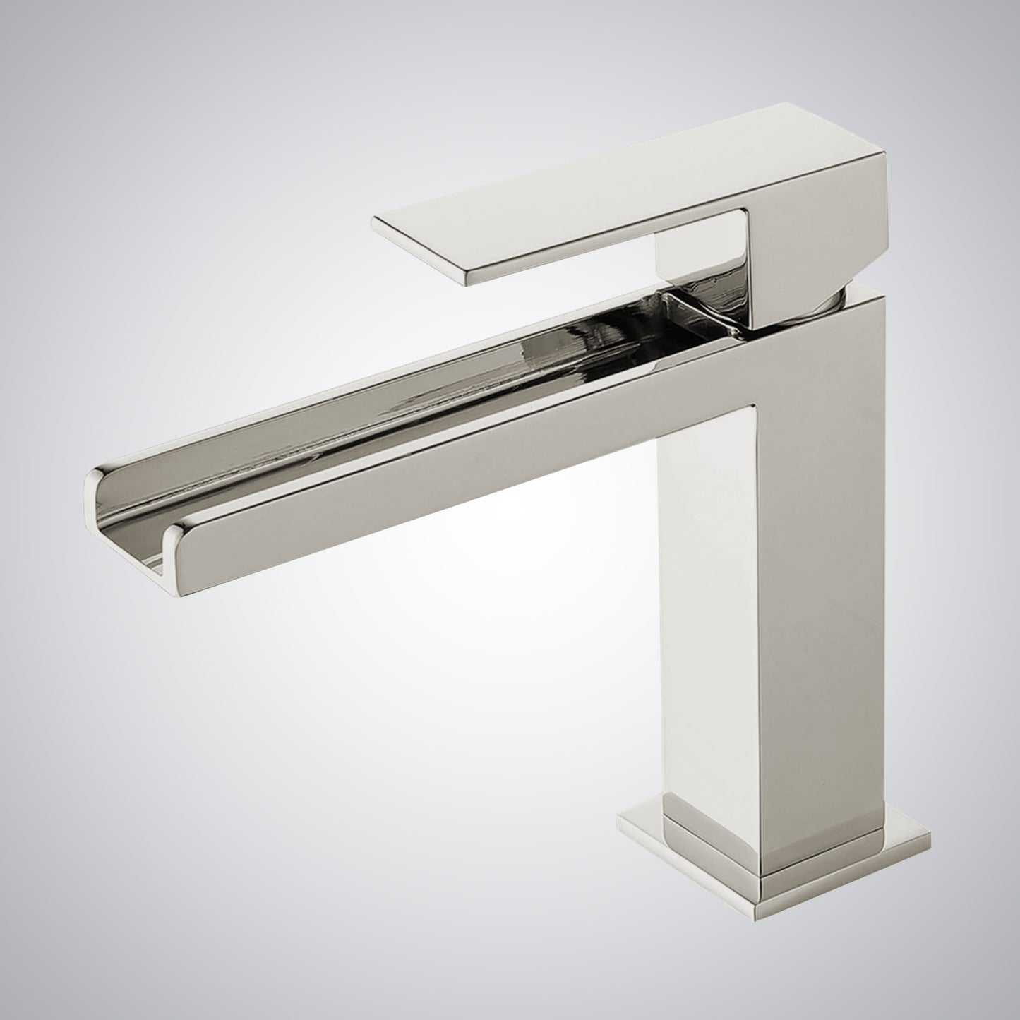 Fontana Seyne 1.2 GPM Thermostatic Waterfall Brushed Nickel Deck Mounted Basin Faucet