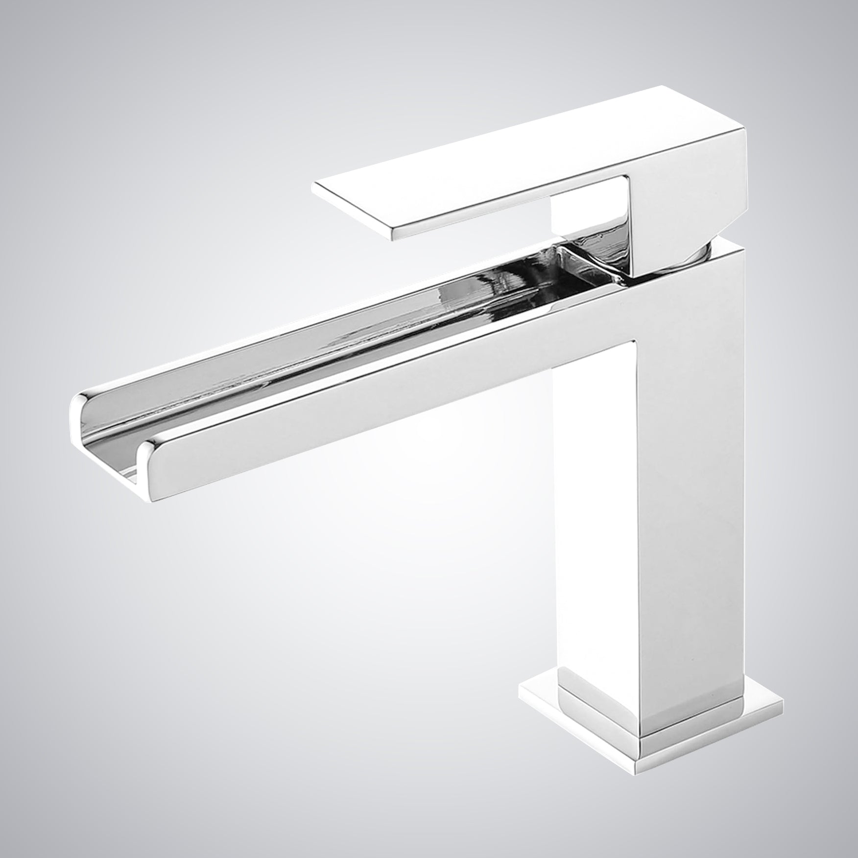 Fontana Seyne 1.2 GPM Thermostatic Waterfall Matte White Deck Mounted Basin Faucet