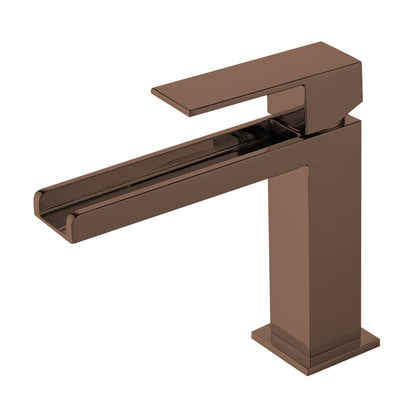 Fontana Seyne 1.2 GPM Thermostatic Waterfall Oil Rubbed Bronze Deck Mounted Basin Faucet