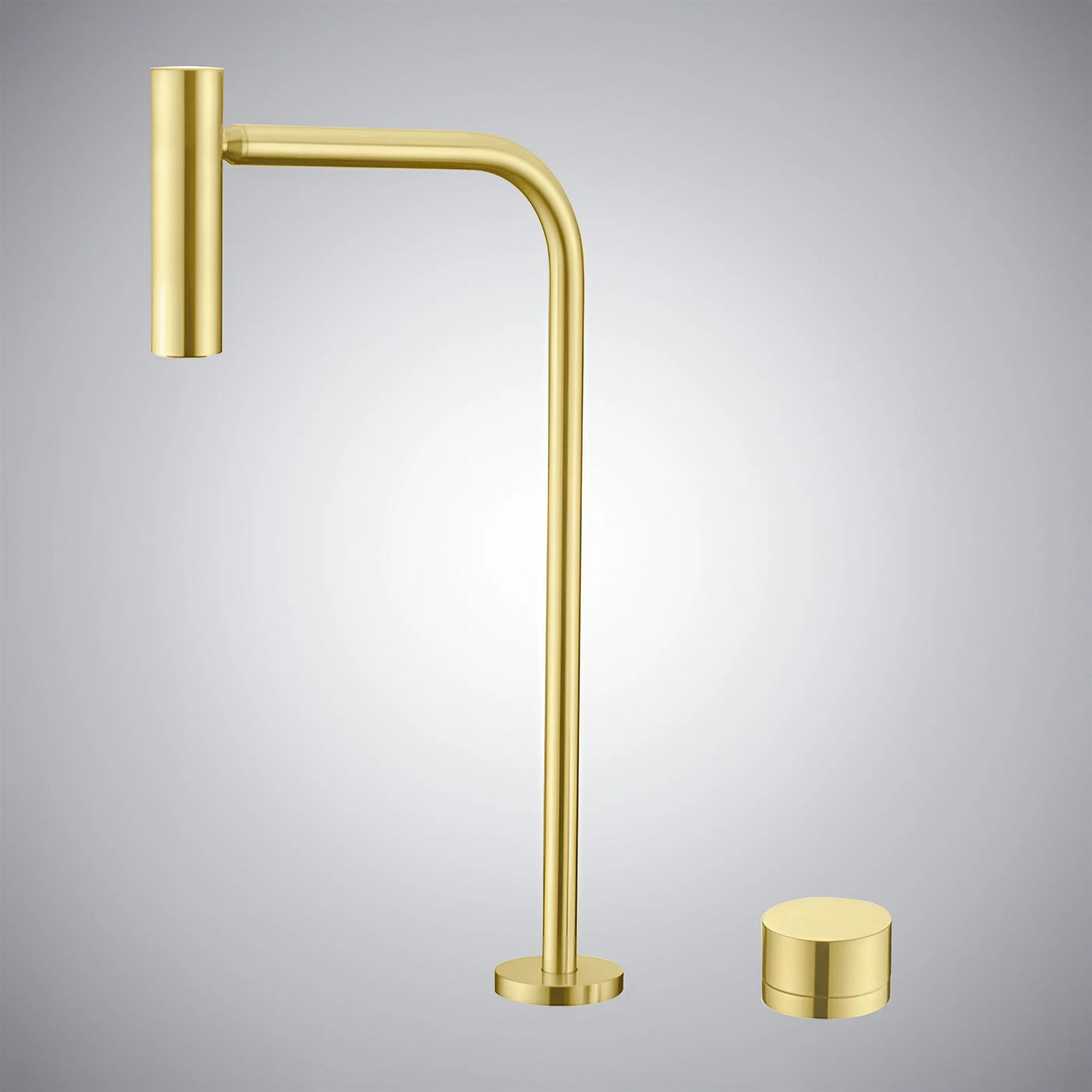 Fontana Siracusa Single Handle Deck Mounted Brushed Gold Faucet