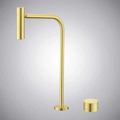 Fontana Siracusa Single Handle Deck Mounted Brushed Gold Faucet