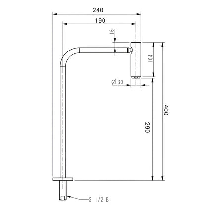 Fontana Siracusa Single Handle Deck Mounted Brushed Gold Faucet