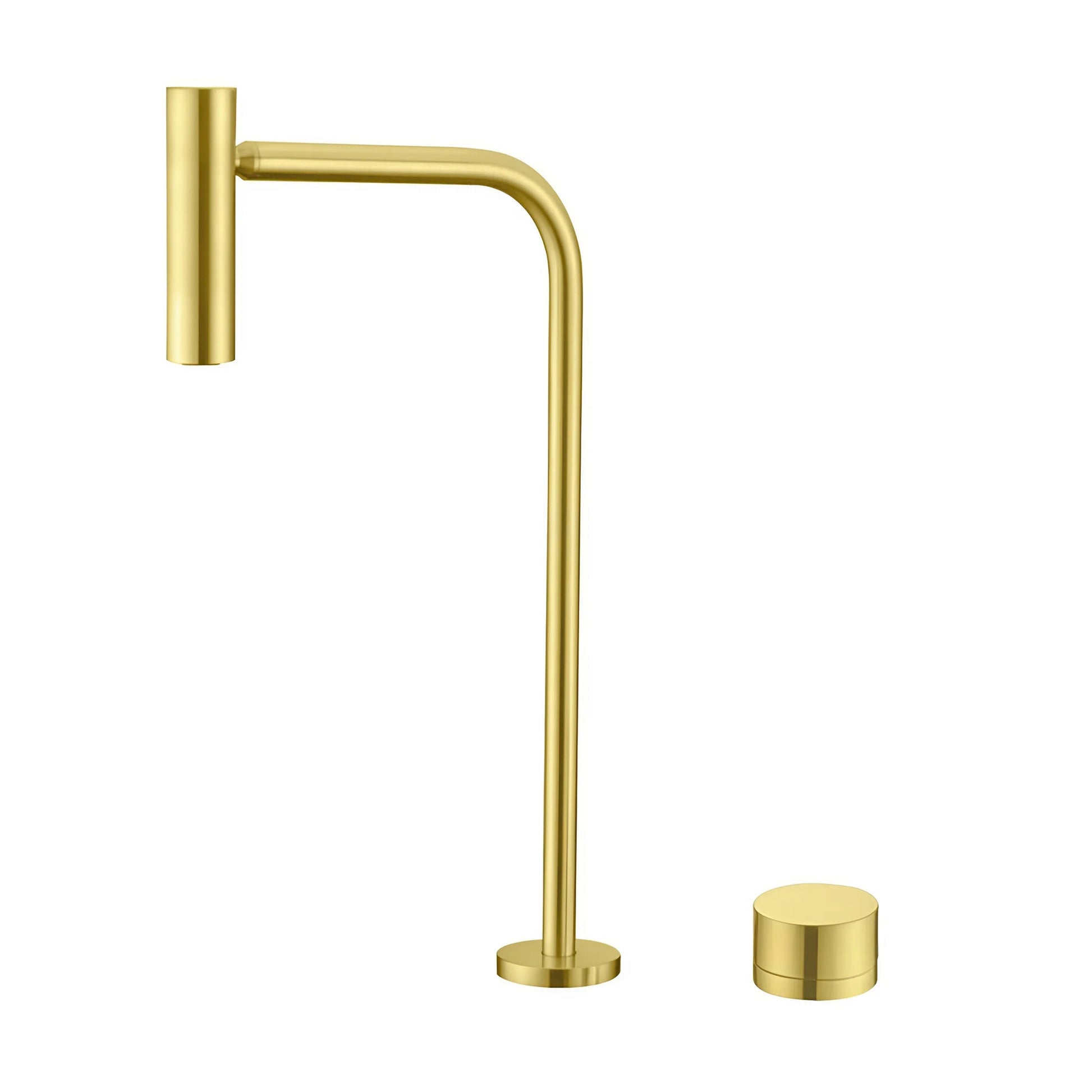 Fontana Siracusa Single Handle Deck Mounted Brushed Gold Faucet