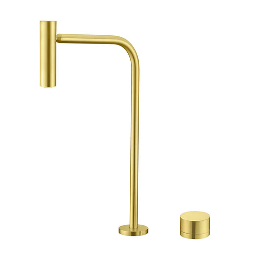Fontana Siracusa Single Handle Deck Mounted Brushed Gold Faucet