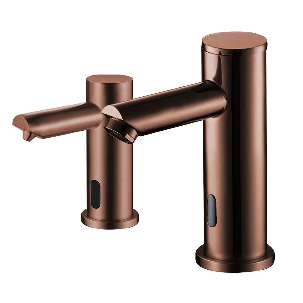 Fontana Solo Automatic Touchless Sensor Oil Rubbed Bronze Faucet With Soap Dispenser