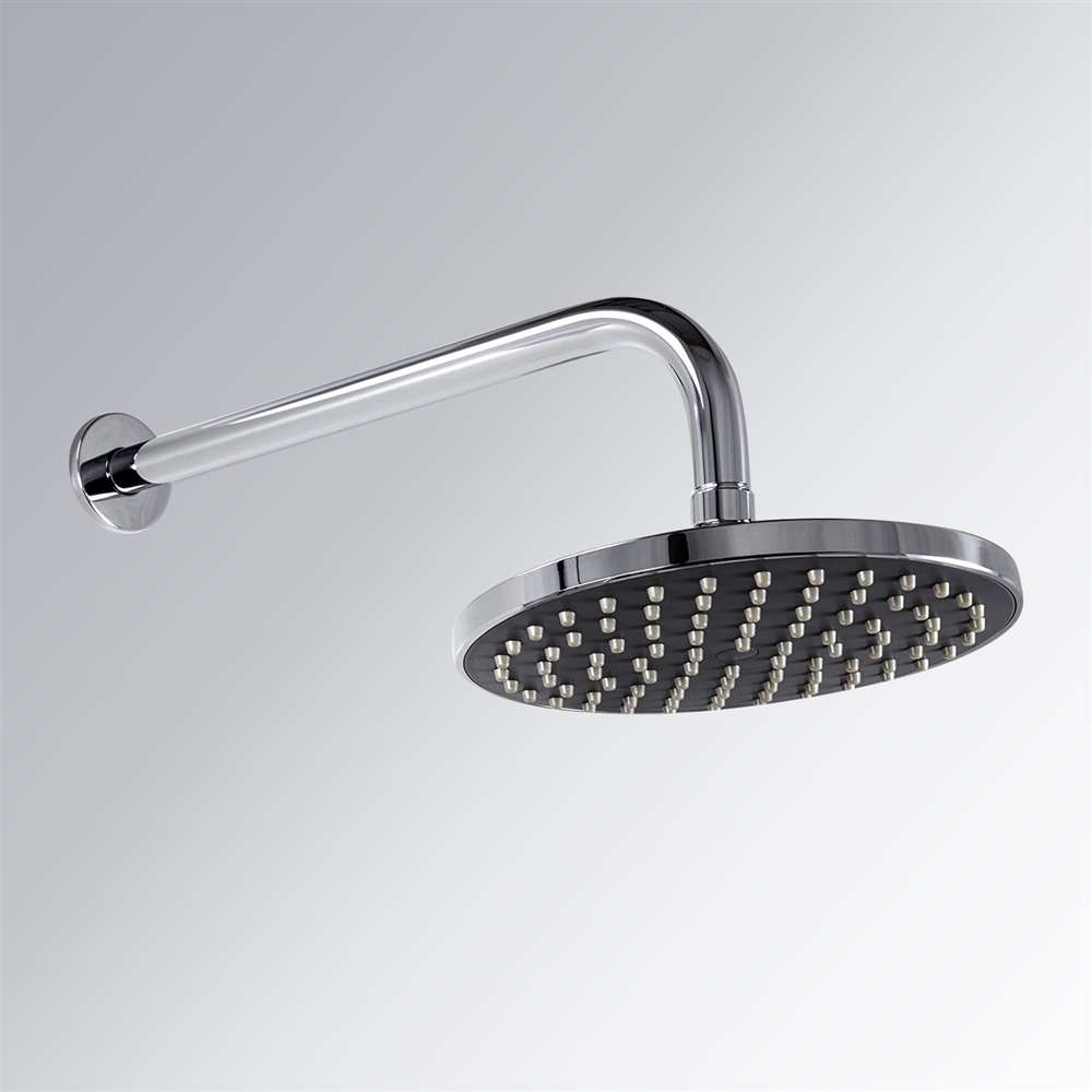 Fontana Spiritus 8" Round Chrome Rain Fall Showerhead With Shower Arm