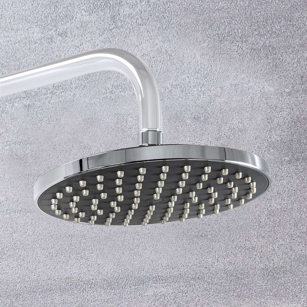 Fontana Spiritus 8" Round Chrome Rain Fall Showerhead With Shower Arm