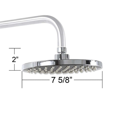 Fontana Spiritus 8" Round Chrome Rain Fall Showerhead With Shower Arm
