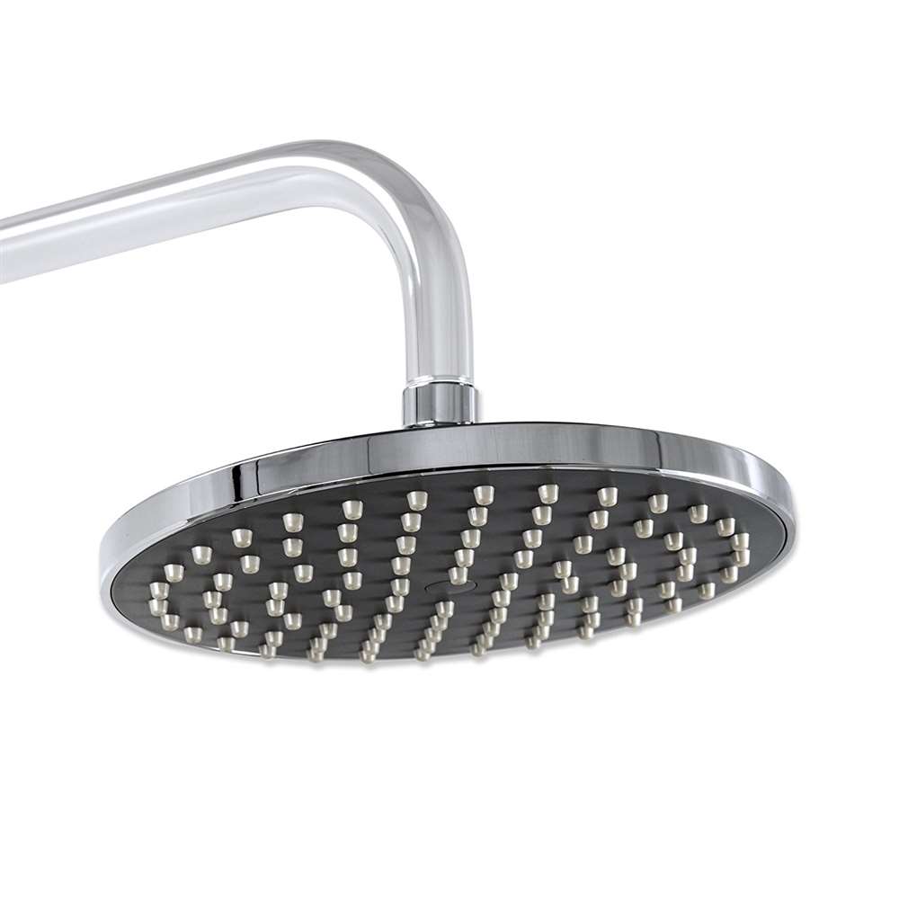 Fontana Spiritus 8" Round Chrome Rain Fall Showerhead With Shower Arm