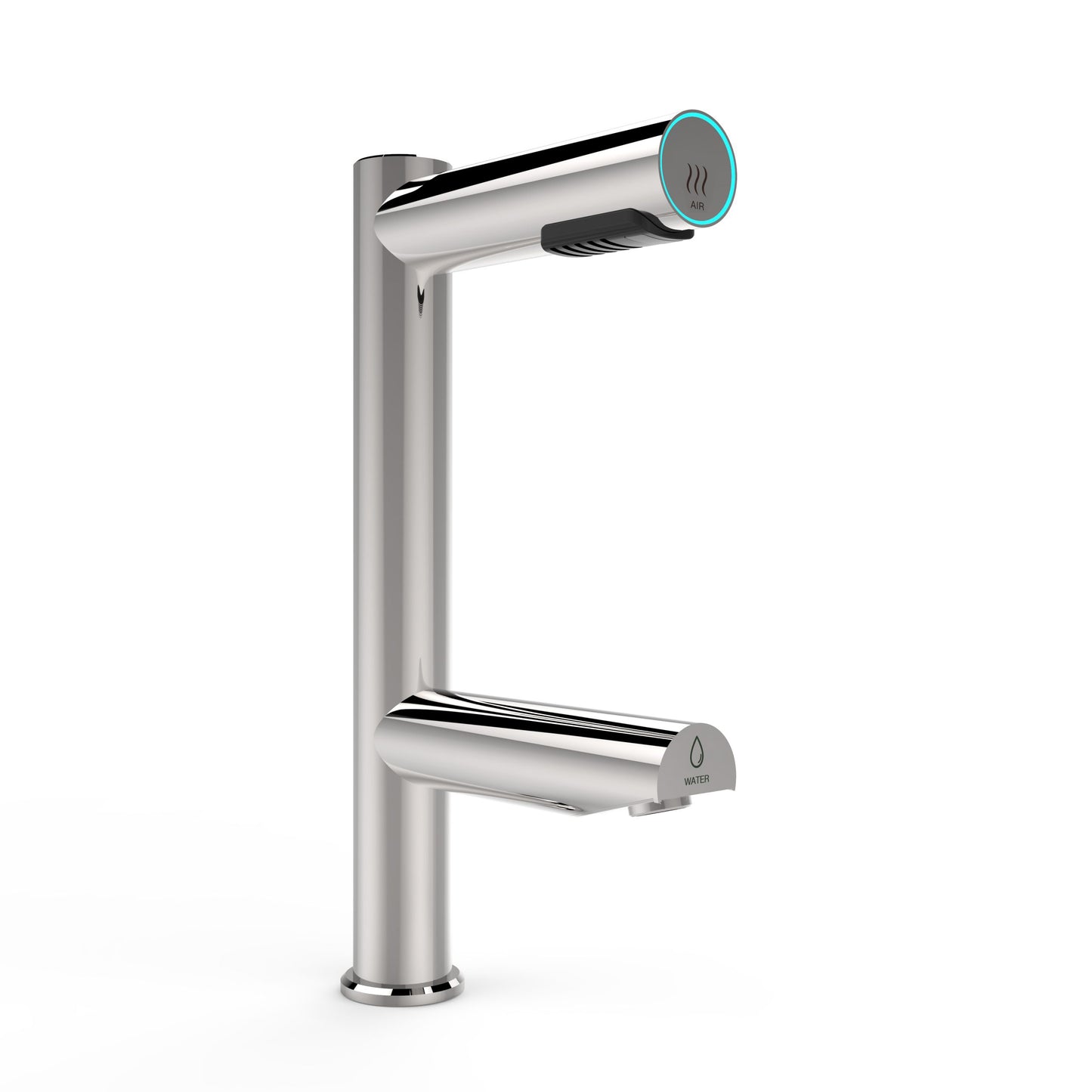 Fontana Stylish Deck Mounted Commercial Touchless Sensor Brushed Nickel Faucet and Hand Dryer