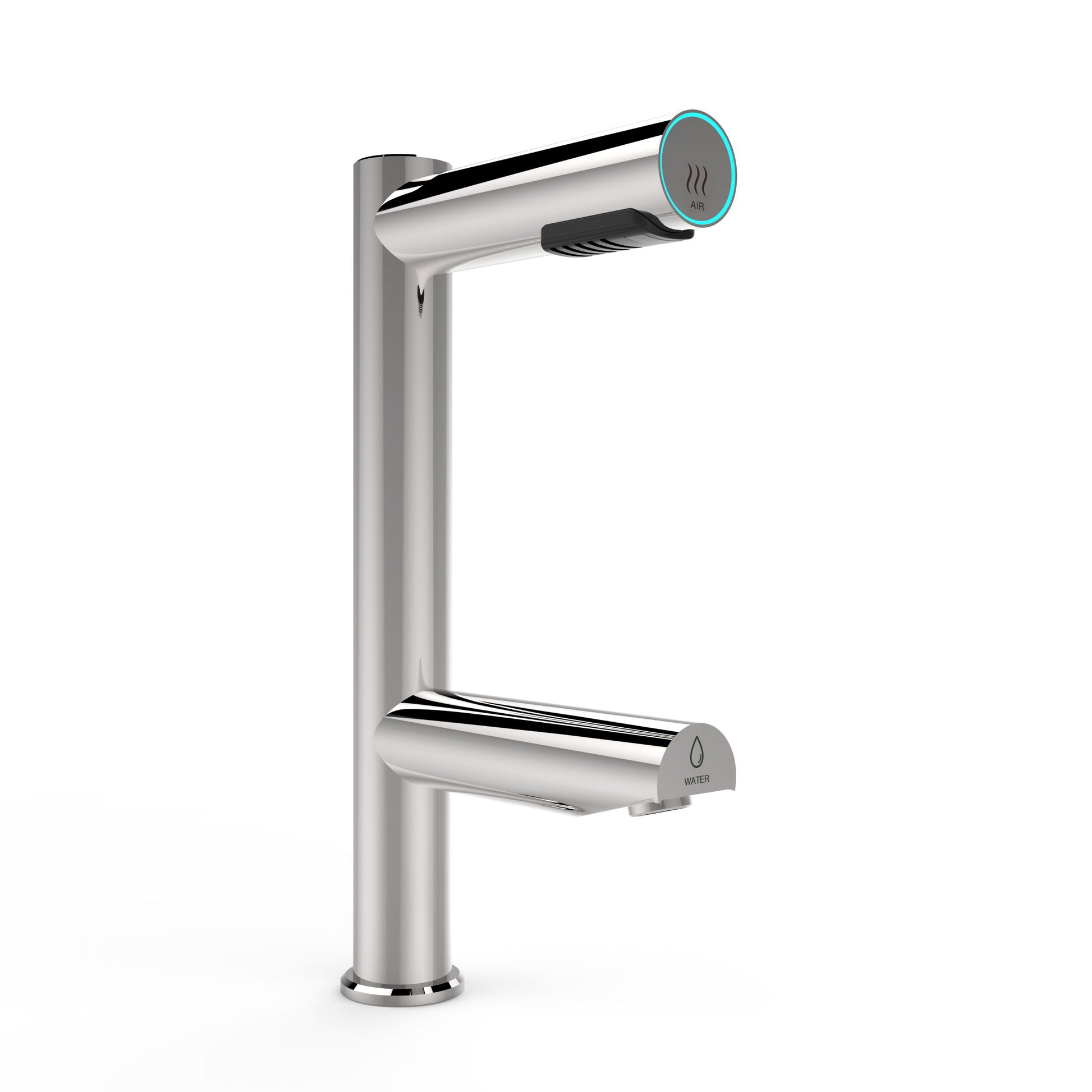 Fontana Stylish Deck Mounted Commercial Touchless Sensor Brushed Nickel Faucet and Hand Dryer